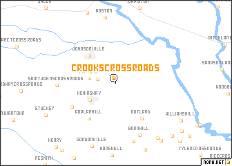 map of Crooks Crossroads