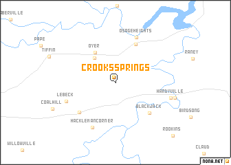 map of Crooks Springs