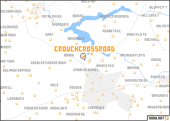 map of Crouch Crossroad