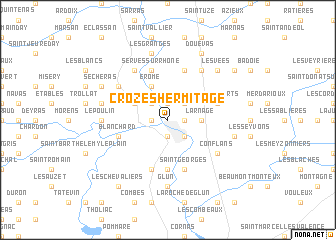 map of Crozes-Hermitage