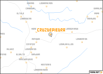 map of Cruz de Piedra