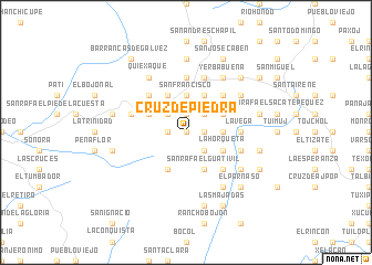 map of Cruz de Piedra