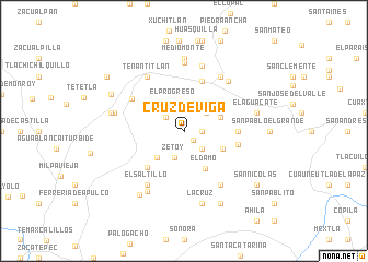 map of Cruz de Viga