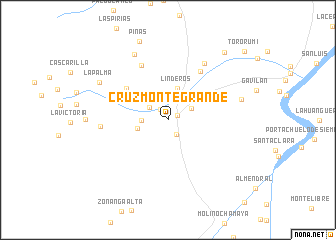 map of Cruz Monte Grande