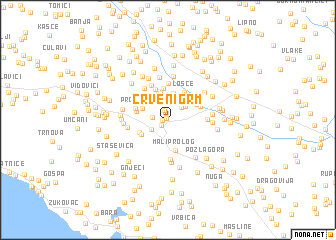 map of Crveni Grm