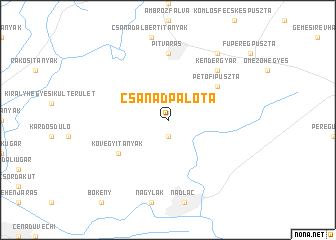 map of Csanádpalota