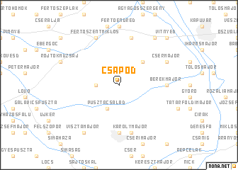 map of Csapod