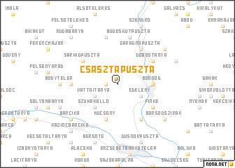 map of Császtapuszta