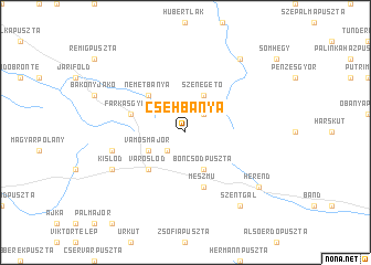 map of Csehbánya
