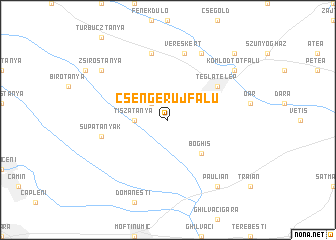 map of Csengerújfalu