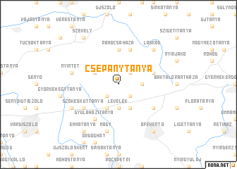 map of Csépánytanya