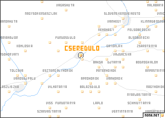 map of Cseredůlő