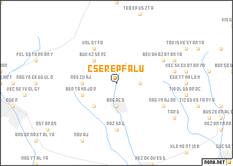 map of Cserépfalu