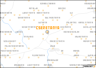 map of Cseretanya