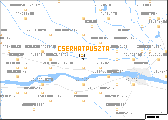 map of Cserhátpuszta