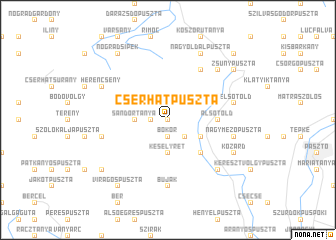 map of Cserhátpuszta