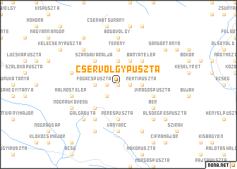 map of Cservölgypuszta