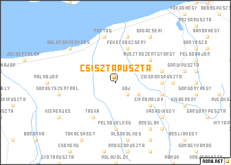 map of Csisztapuszta