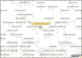 map of Csonkahegy