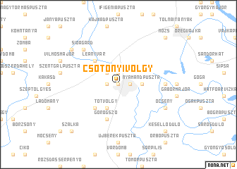 map of Csötönyivölgy