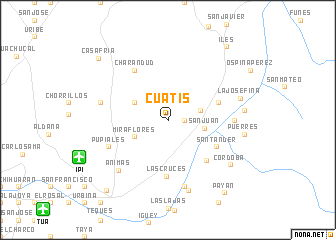 map of Cuatis