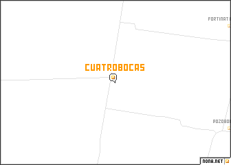 map of Cuatro Bocas