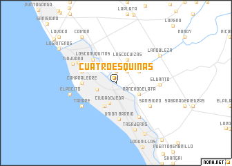 map of Cuatro Esquinas