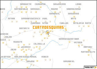 map of Cuatro Esquinas