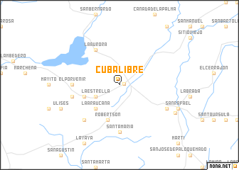 map of Cuba Libre