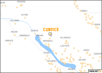 map of Čubrice