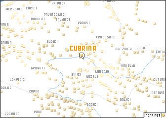 map of Čubrina