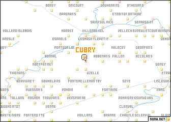 map of Cubry