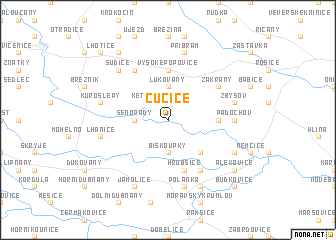 map of Čučice