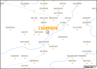 map of Čūdariene