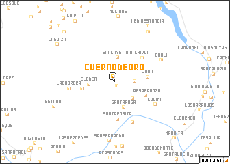 map of Cuerno de Oro