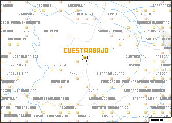 map of Cuesta Abajo