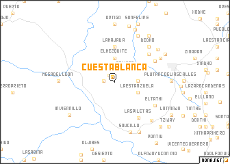 map of Cuesta Blanca