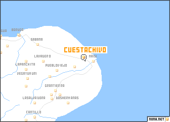 map of Cuesta Chivo