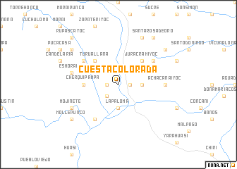 map of Cuesta Colorada