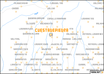 map of Cuesta de Piedra