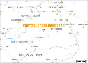 map of Cuetzalán del Progreso