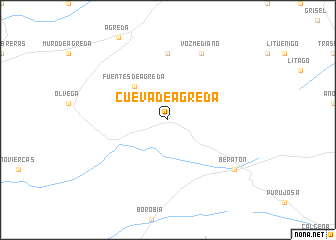 map of Cueva de Ágreda