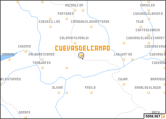 map of Cuevas del Campo