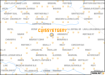 map of Cuissy-et-Geny