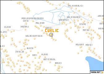 map of Čuklić