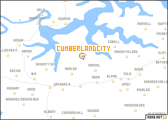 map of Cumberland City