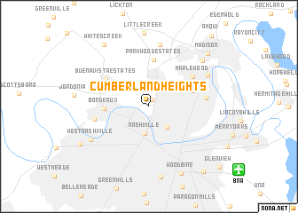 map of Cumberland Heights