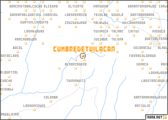 map of Cumbre de Tuilacán