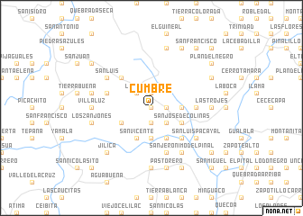 map of Cumbre