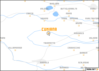 map of Cumiana